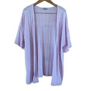 Women's White Birch Light Purple Open Front cardigan. Size Small.